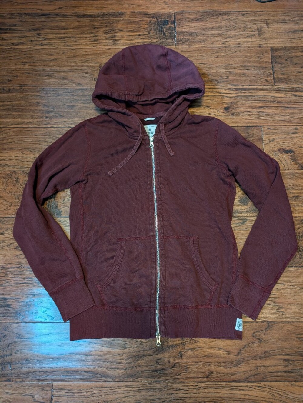 Reigning Champ Midweight Terry Zip Hoodie in Crimson Size Small